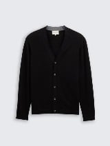 Cardigan din bumbac cu caşmir - Negru_2402441