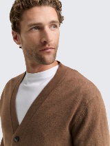 Cardigan din bumbac cu caşmir - Maro_429745