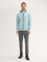 Majica dugih rukava s kapuljačom i printom - Plava_768849