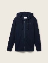 Jachetă cu mânecă scurtă din material structurat - Albastru_2391838