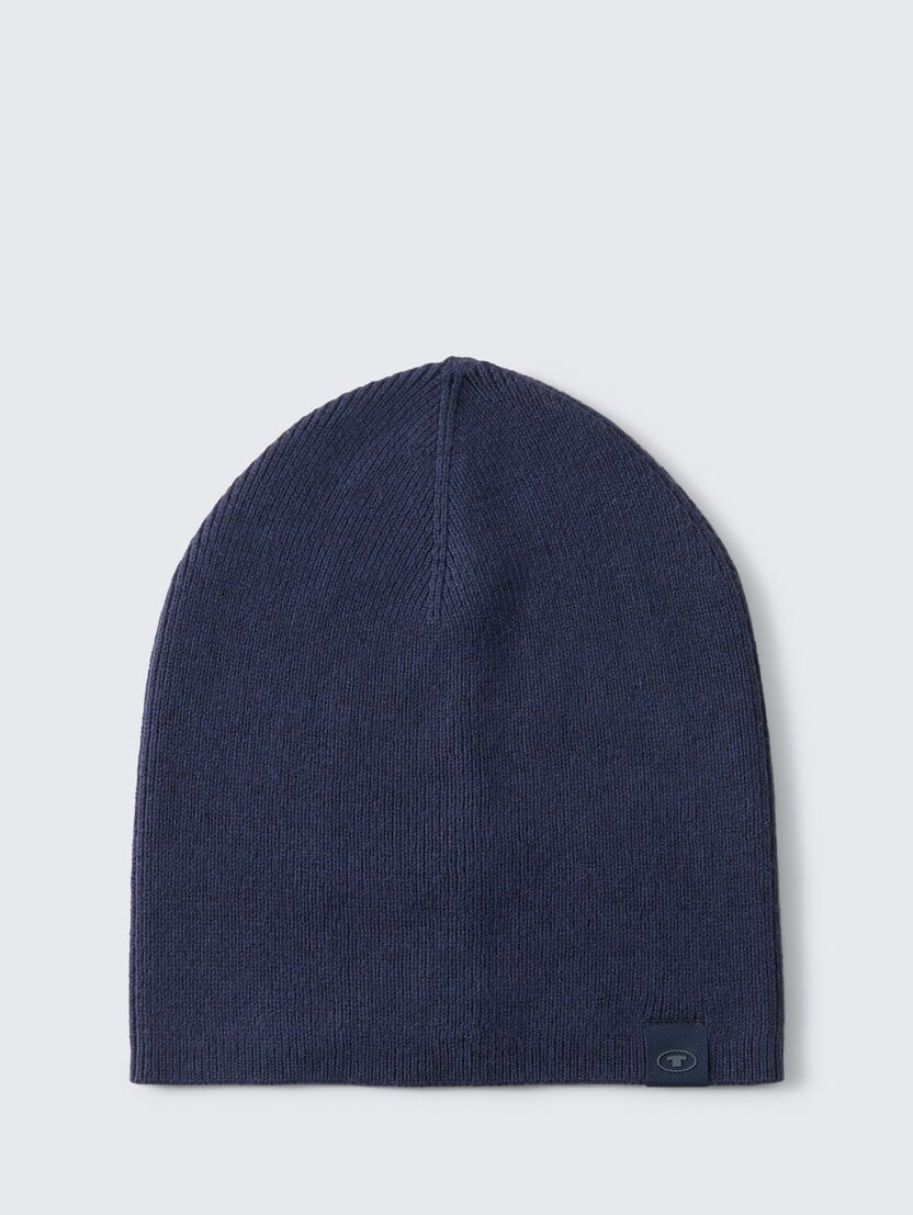 Kapa od mešavine pamuka i kašmira - Plava_8866126