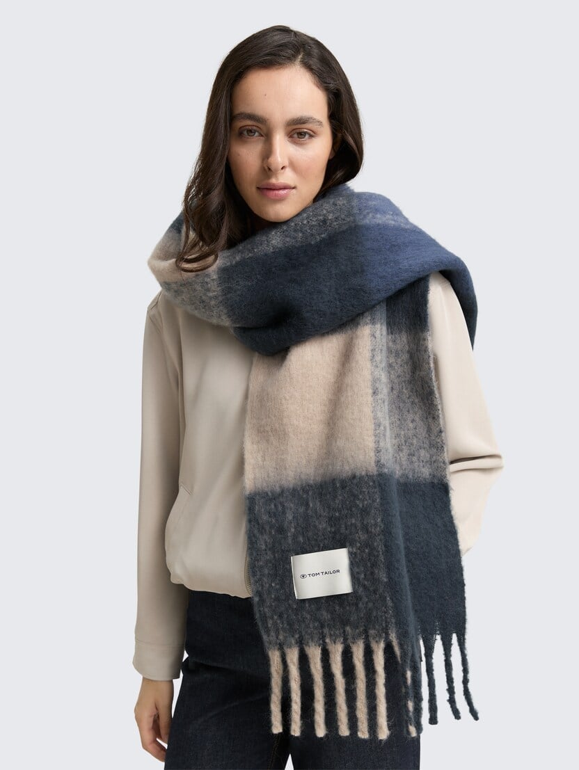  Karirast šal - Vzorec/večbarvna-1047932-38760