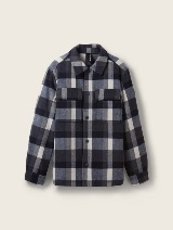 Karirana jakna u stilu košulje - Plava_8179348