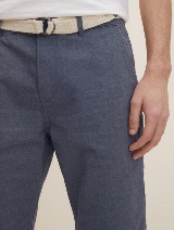 Chino kratke hlače od bojane pređe s pletenim remenom - Plava_4089142