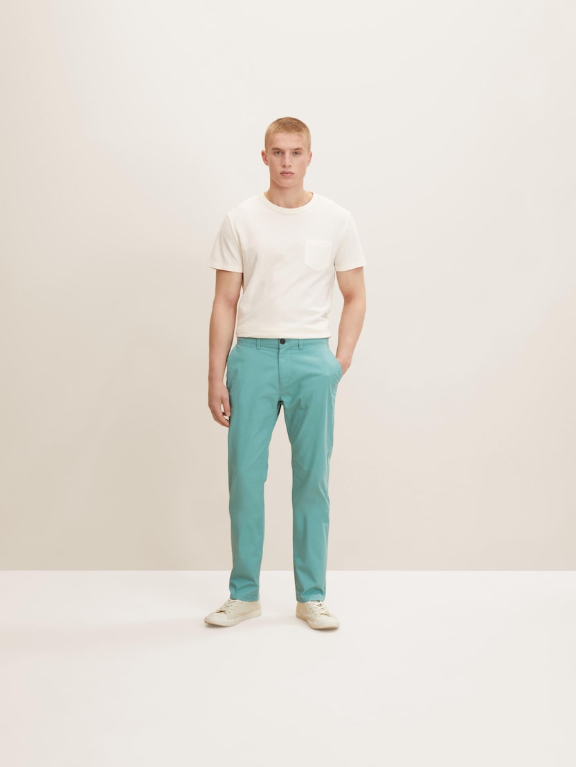  Klasične Chino hlače ispranog izgleda - Zelena-1032865-12881-14