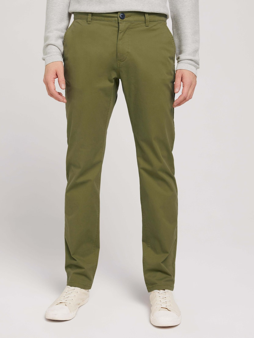 Klasične hlače Chino iz organskega bombaža - Zelena_6229640