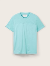 Kratka majica z barvnim blokom - Modra_3029047