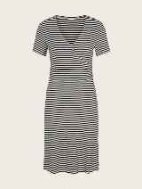 Kratka obleka z ovijanjem iz viskozne tkanine - Vzorec/večbarvna_846206