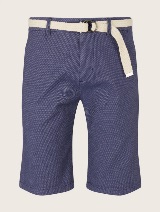 Kratke chino hlače s remenom - Plava_3271143
