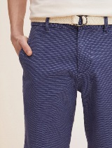 Kratke chino hlače s remenom - Plava_3271143