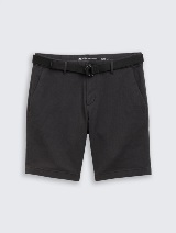 Pantaloni scurţi chino cu curea - Negru_4132834