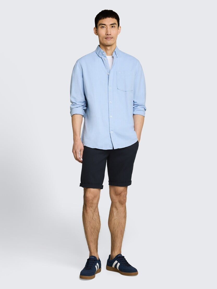  Pantaloni scurţi chino cu curea - Albastru-1053291-29298-16
