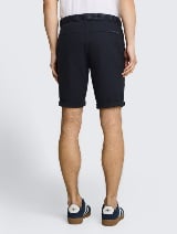 Pantaloni scurţi chino cu curea - Albastru_1629486