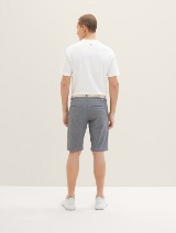 Kratke hlače Chino s pletenim pasom - Modra_3892649