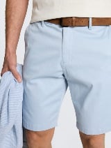 Pantaloni scurţi chino cu curea - Albastru_4229945