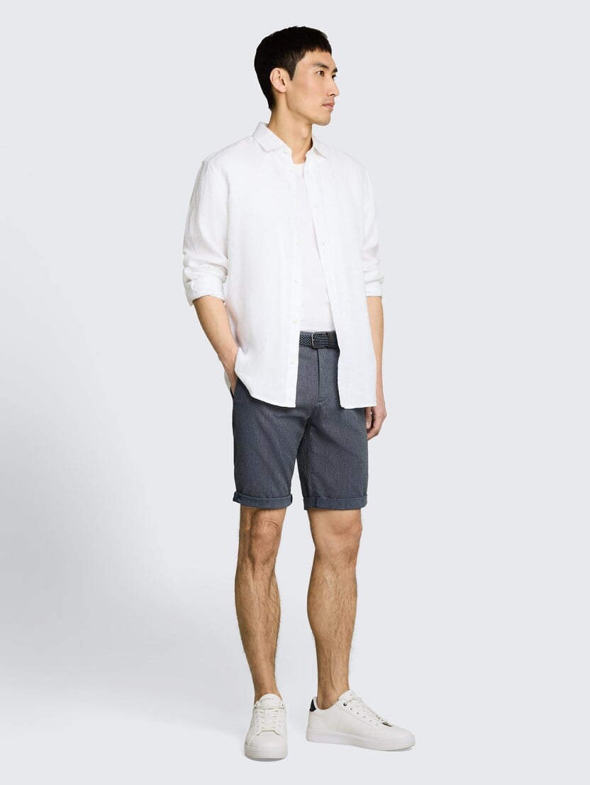Kratke čino pantalone sa kaišem - Plava_5091515