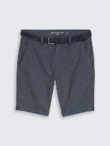 Kratke čino pantalone sa kaišem - Plava_5091515