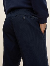 Kratke hlače Chino z minimalnim potiskom - Modra_4054937