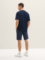 Kratke hlače Chino z minimalnim potiskom - Modra_4387805