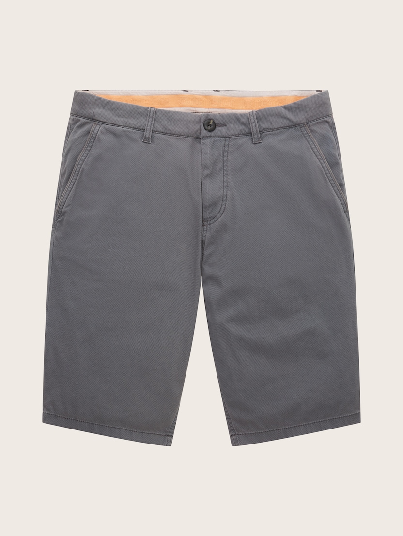 Kratke hlače Chino z minimalnim potiskom - Siva_1368438