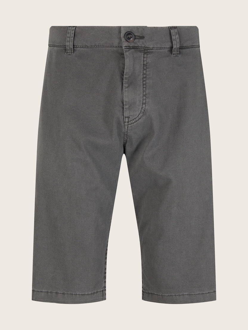 Kratke hlače Chino z minimalnim potiskom - Siva_6693441