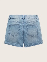 Kratke traper hlače od rastezljive tkanine - Plava_7107585