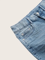 Kratke traper hlače od rastezljive tkanine - Plava_7107585