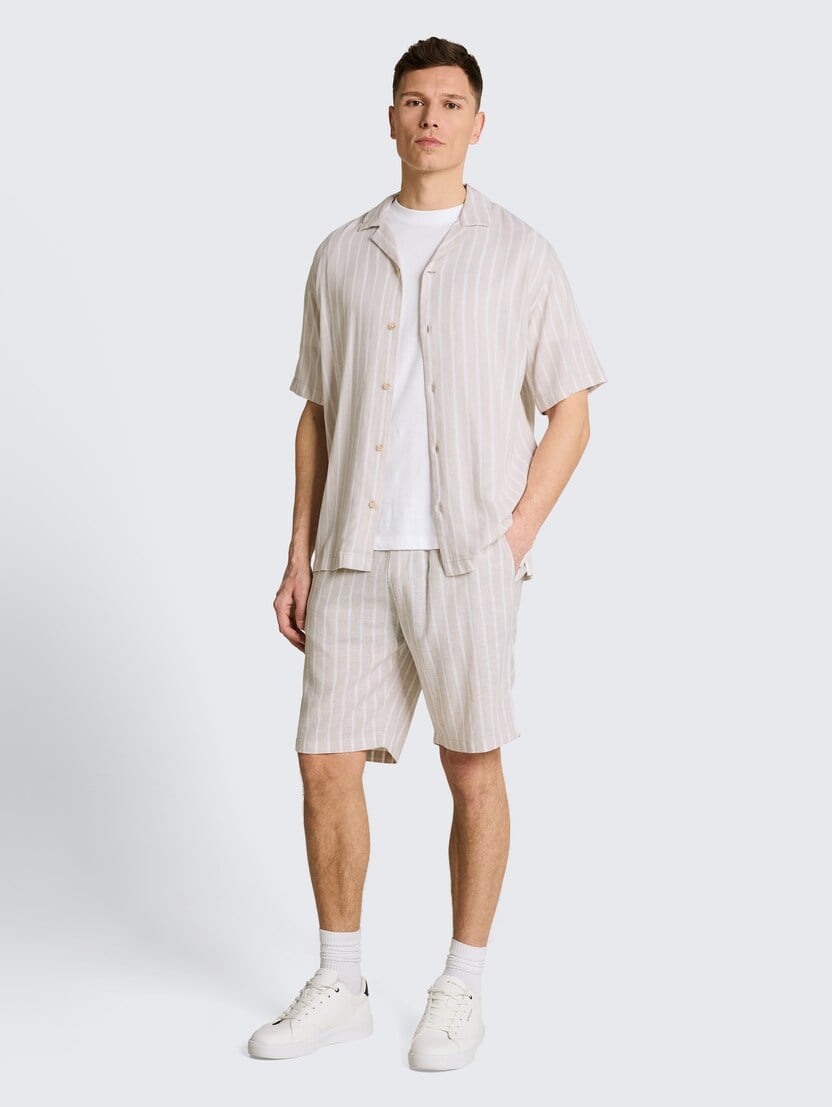 Kratke pantalone od mešavine lana - Uzorak/višebojna_2854304