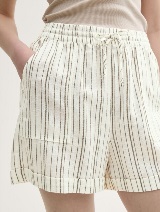 Kratke pantalone od mešavine lana - Uzorak/višebojna_6533606