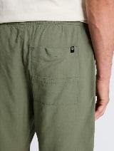 Kratke pantalone od mešavine lana - Zelena_8063162