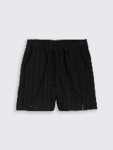 Pantaloni scurţi cu broderie - Negru_1269546