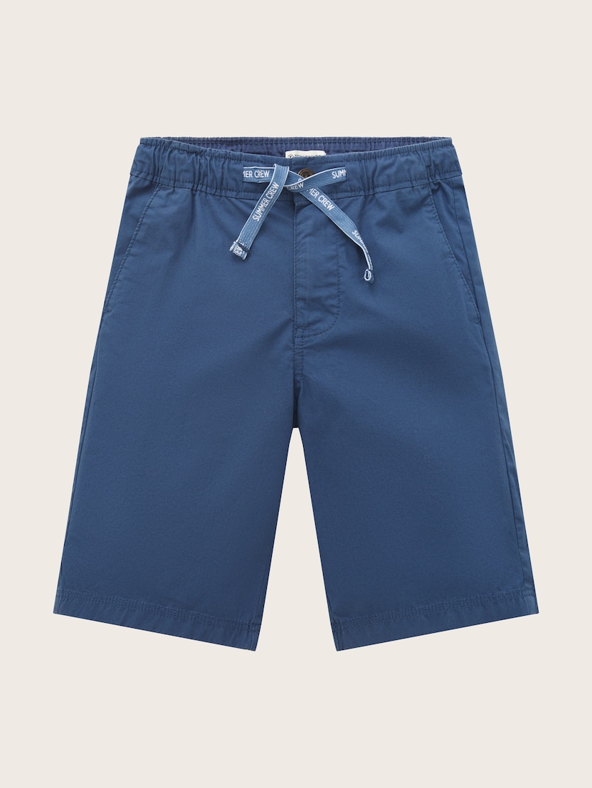 Kratke hlače s džepovima i vezicom - Plava-1031745-10378-14
