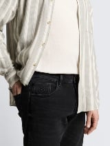 Pantaloni scurţi Josh regular fit jeans - Negru_1975866