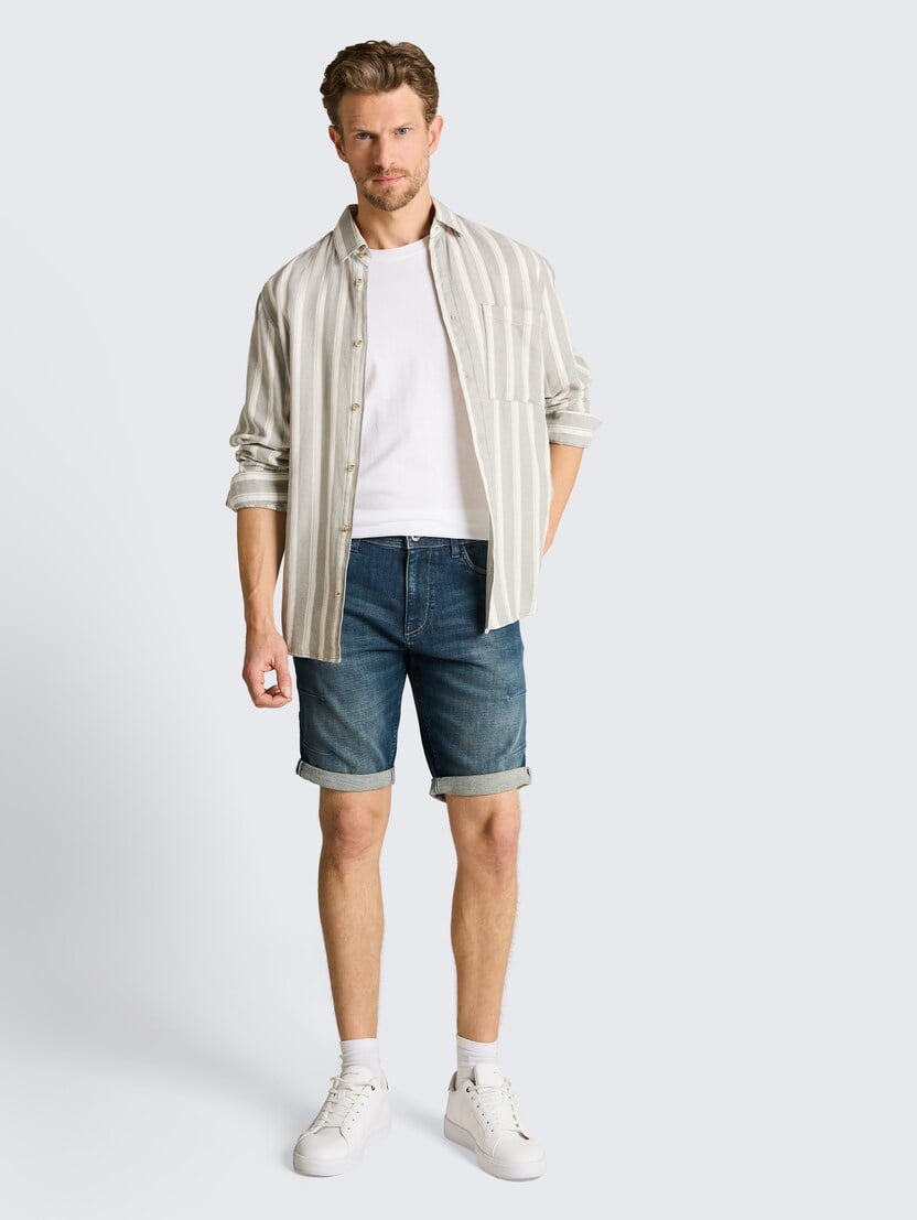 Pantaloni scurţi Josh regular fit jeans - Albastru_7294180