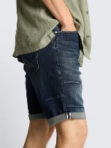 Pantaloni scurţi Josh regular fit jeans - Albastru_7982367