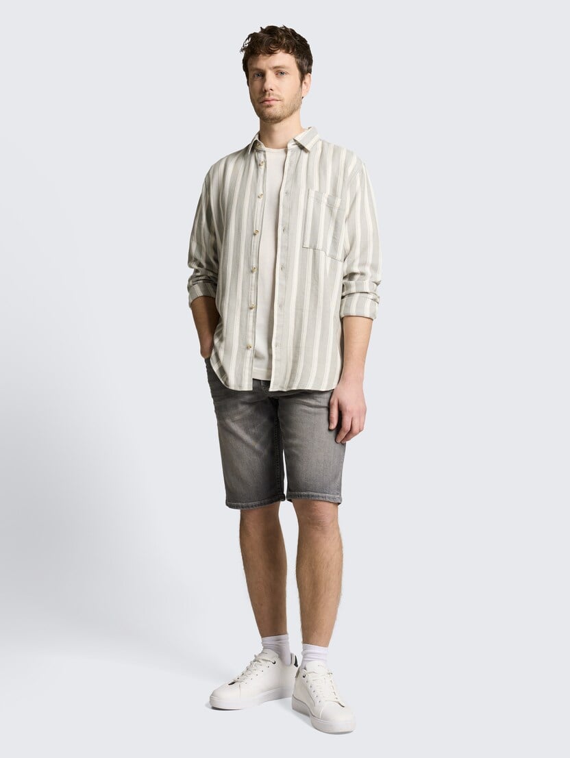 Josh kratke pantalone od teksasa klasičnog kroja - Siva-1050031-10210-15