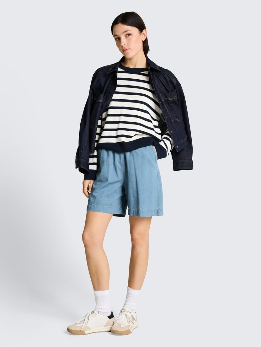 Linou kratke pantalone - Plava-1049752-10112-15