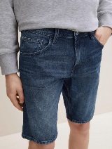Kratke traper hlače sa podvrnutim  nogavicama - Plava_1065854