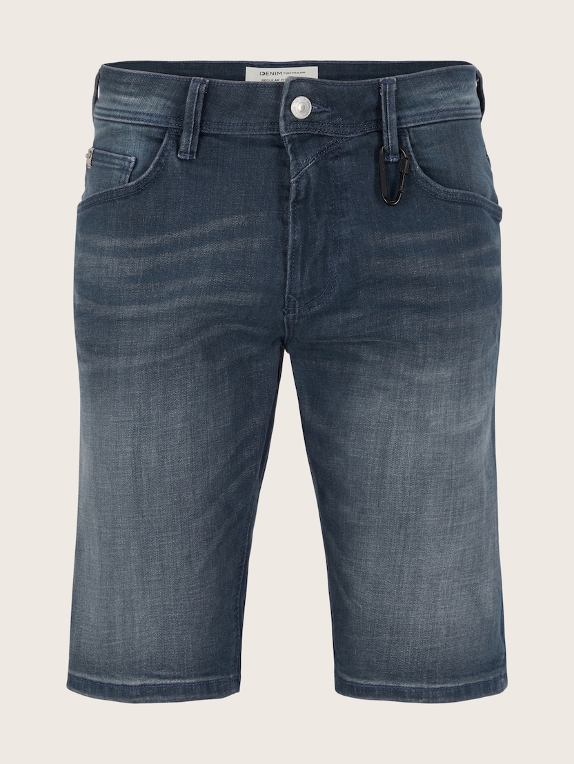 Kratke traper hlače sa podvrnutim  nogavicama - Plava_8915587