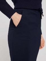 Suknja od džerseja s elastičnim pojasom i vezicom - Plava_2621265
