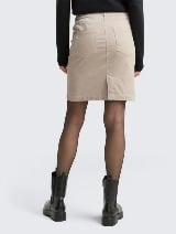 Fustă din catifea reiată - Bej_3803283