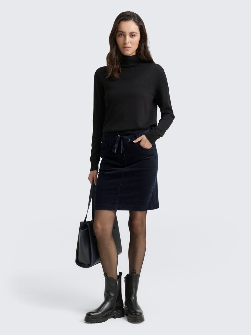 Suknja od somota - Plava-1047633-11019-15