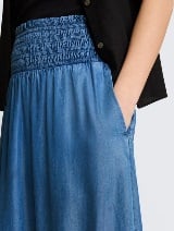 Suknja od tencel tkanine - Plava_1608851