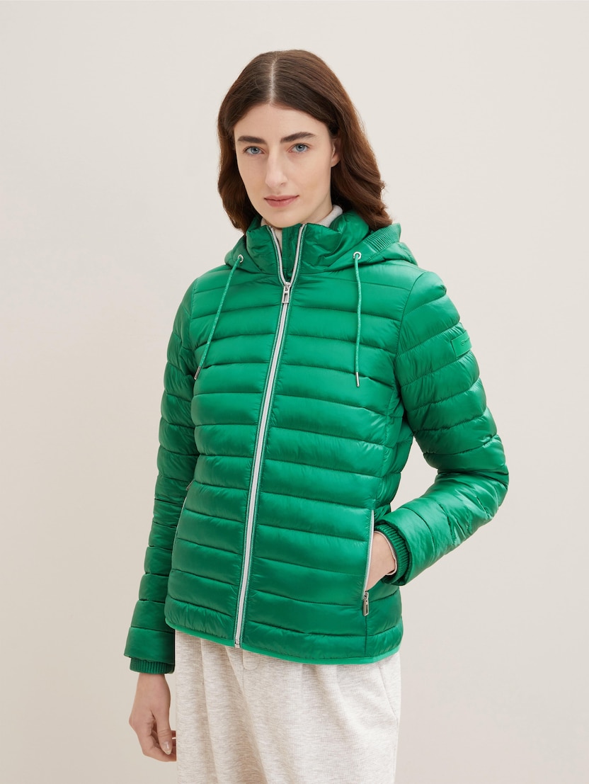  Jachetă uşoară cu glugă - Verde-1034123-31032-16