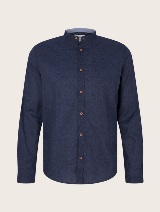 Lanena srajca s potiskom po celotnem oblačilu - Modra_7664188