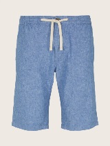 Kratke chino hlače od lanene tkanine - Plava_2417503