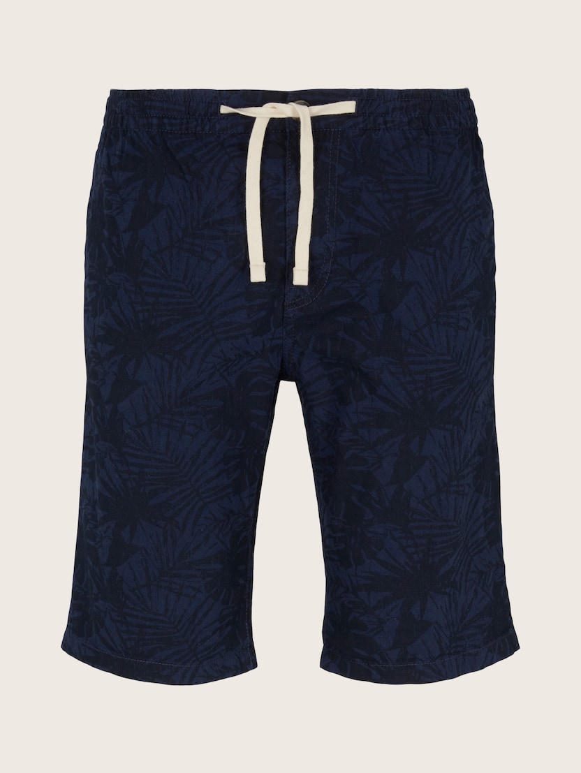 Lanene chino kratke hlače - Vzorec/večbarvna_9483430