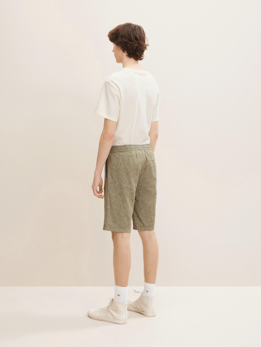 Lanene chino kratke hlače - Zelena_6200162