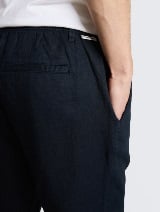 Lanene kratke pantalone - Plava_534856