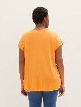 Majica iz mešanice blaga - Oranžna_9234968